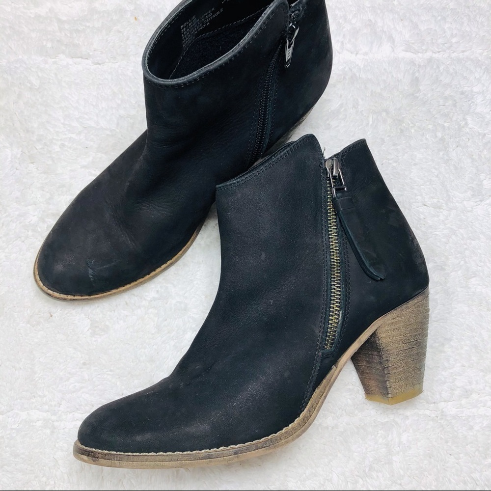 🔥 Dune black suede Pollie booties sz8